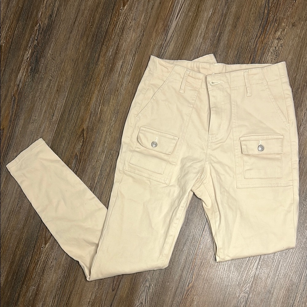 Cream Cargo Pants